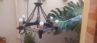 Lámpara de forja para terraza
