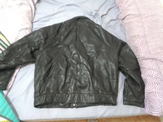 Chaqueta de cuero negra