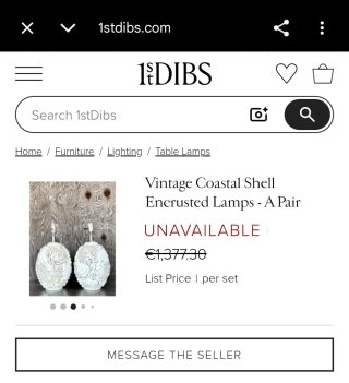 Lámpara Vintage Coastal Shell