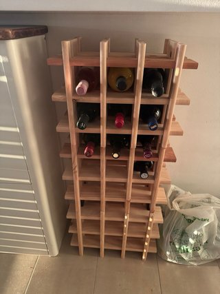 Botellero de madera modular