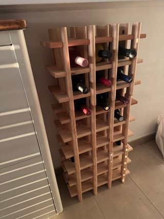 Botellero de madera modular