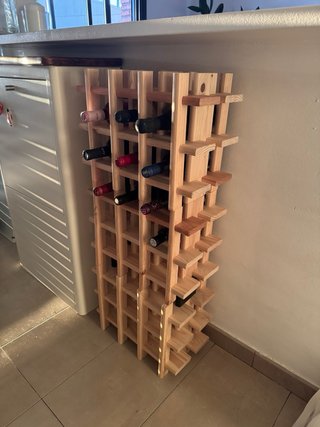 Botellero de madera modular
