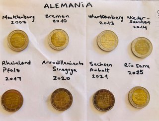 2 euros Alemania conmemorativas