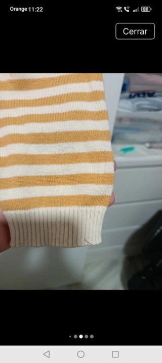 Jersey rayas beige y amarillo Talla M