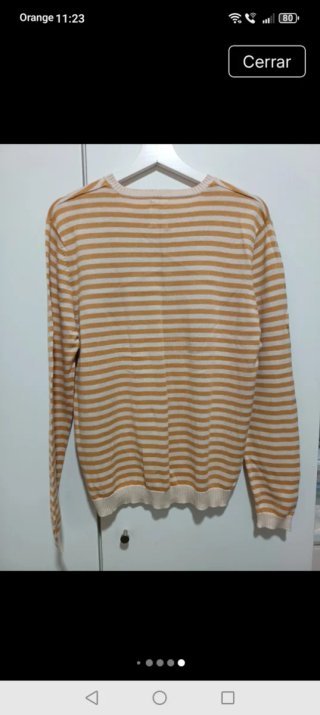 Jersey rayas beige y amarillo Talla M