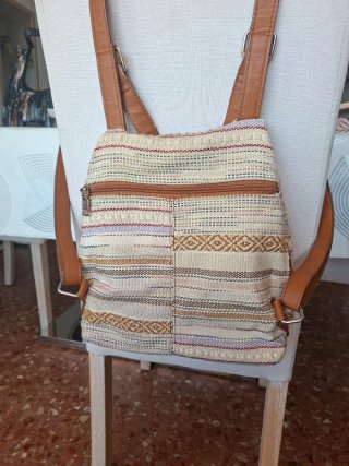 Mochila Beige Multicolor