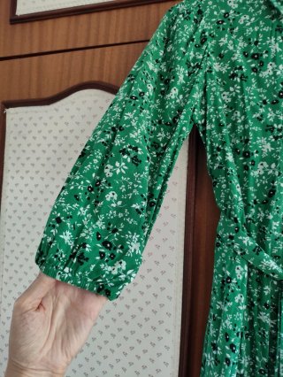 Vestito Zara verde con stampa floreale