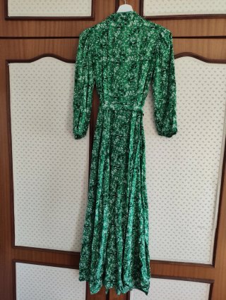 Vestito Zara verde con stampa floreale