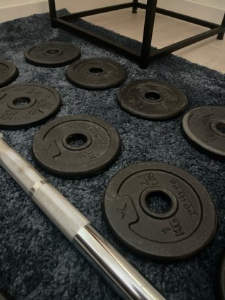 Kit Pesas Decathlon 38kg con Barra 120cm