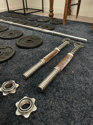 Kit Pesas Decathlon 38kg con Barra 120cm