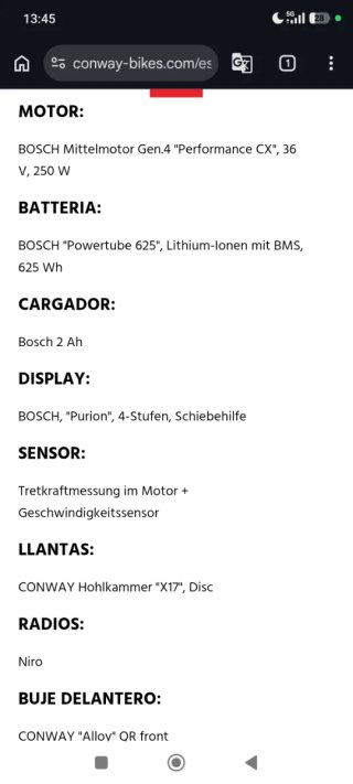 Bicicleta Eléctrica Cairon S 2.0 625 **NUEVA**