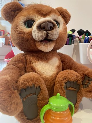 Oso de peluche con biberón