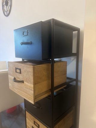 Cassettiera Maison du Monde metallo e legno