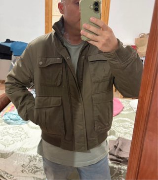 Cazadora Bomber H&M Verde Militar