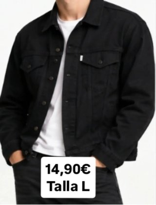 Chaqueta Vaquera Negra Talla L
