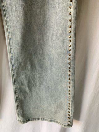 Jeans Folyrose vita alta gamba larga taglia S