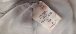 Camisa de mujer gris claro, talla S. Algodón