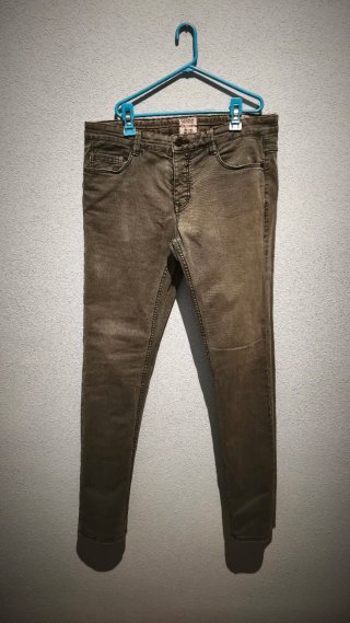 Vaqueros Pull&Bear Slim Gris Lavado Talla 44
