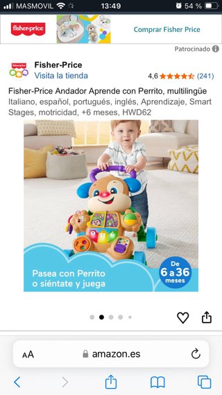 Andador Fisher-Price Aprende con Perrito