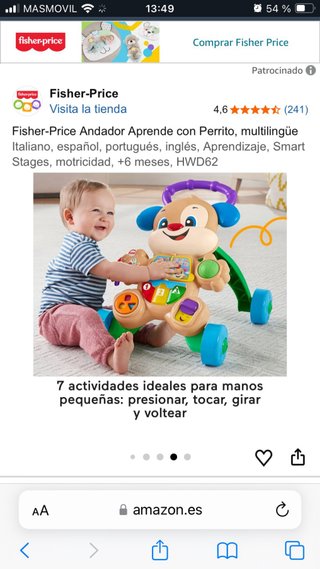 Andador Fisher-Price Aprende con Perrito