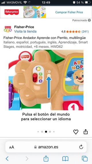 Andador Fisher-Price Aprende con Perrito