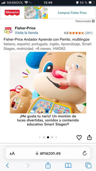Andador Fisher-Price Aprende con Perrito