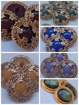 Lote 12 botones- 8 colores