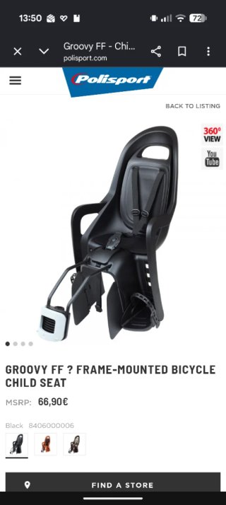 Asiento infantil Polisport Groovy FF