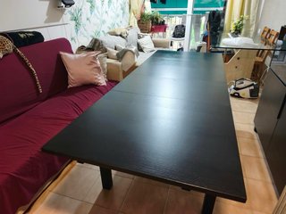 Mesa extensible IKEA BJURSTA negra
