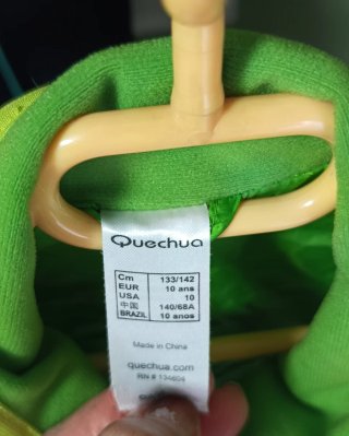 Chaqueta cortavientos verde Quechua