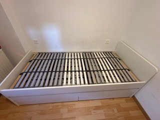 Letto a castello doppio con cassetti e materasso
