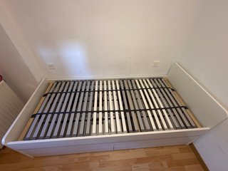 Letto a castello doppio con cassetti e materasso