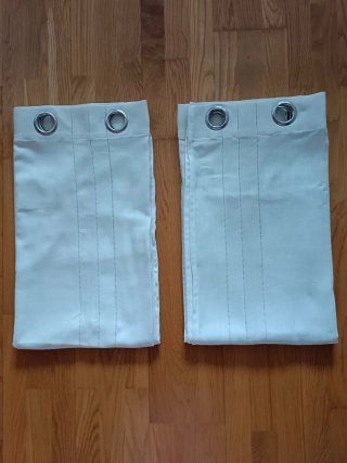2 Cortinas  Blanco Roto