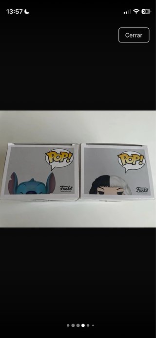 Funko Pop Stitch 1044 y Cruella 1038
