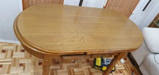 Mesa de comedor extensible de madera