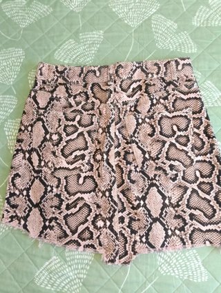 Falda vaquera Zara animal print S