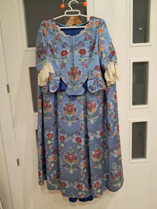 Traje de Fallera Niña Azul Multicolor