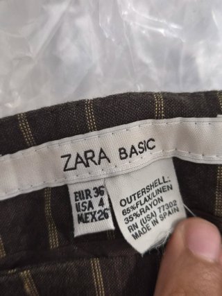 Pantalones Zara rayas marrones Talla S
