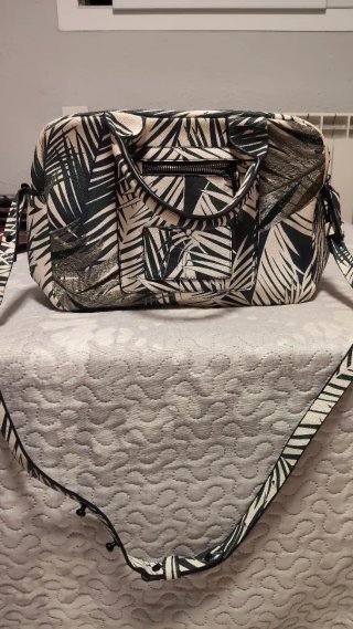 Bolso grande estampado hojas