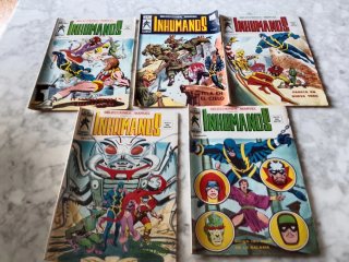 Cómics Los inhumanos de los años 70.
