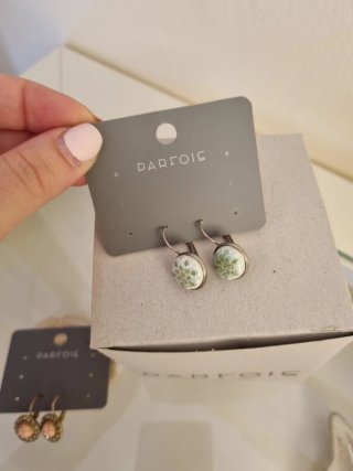 Pendientes Parfois Botánicos Vintage Verdes