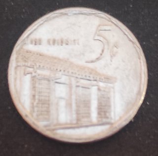 Moneda 5 Centavos República de Cuba 1999