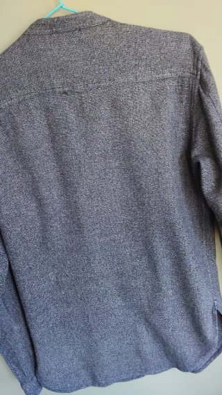 Camisa Pull&Bear cuello mao gris S