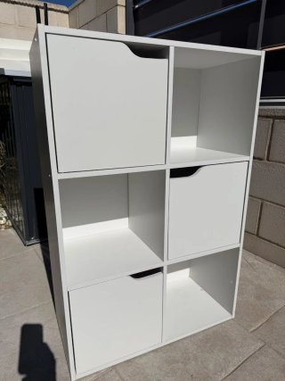 Estantería 6 cubos con puertas