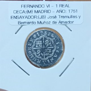 1 Real-Fernando VI-Ceca: Madrid-Ensayador:JB