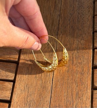 Pendientes Soeur dorados martelé