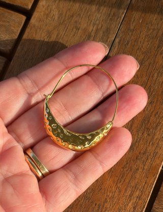 Pendientes Soeur dorados martelé