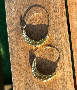 Pendientes Soeur dorados martelé