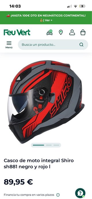 Casco integral SHIRO SH881 negro/rojo NUEVO