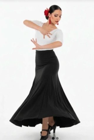 Falda Flamenco Ensayo Negra